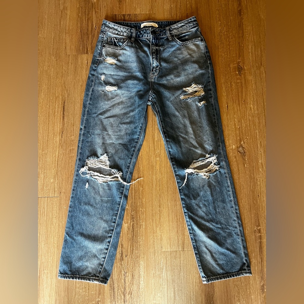 HIDDEN Distressed Blue Jeans